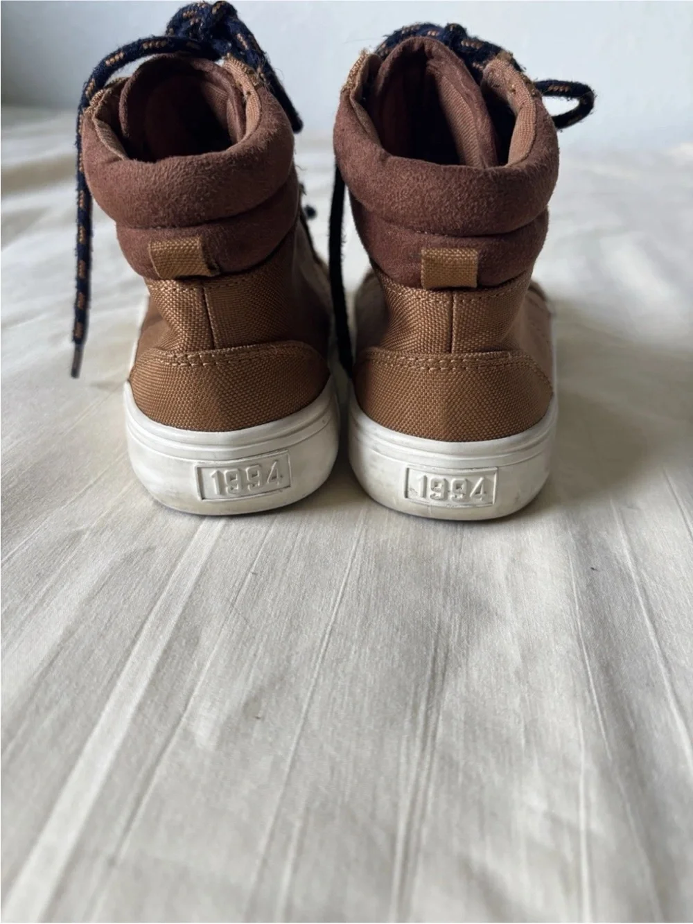 Old Navy Kids Hiker Hybrid Sneaker Boots Tan Brown High Top Size 13